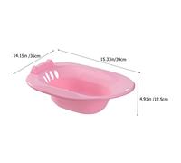 VERDANVERSE Sitz Bath Toilet Basin Over The Toilet Seat Postpartum Care Wash Basin for Perineal Soaking Suitable for Pregnant Women and Adults Pink