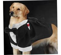 VERDANVERSE Small Dog Tuxedo Suit with Bow Tie Soft Breathable Pet Wedding Outfit for Cats and Dogs Elegant Birthday Party Costume Comfortable Formal Attire for Puppies