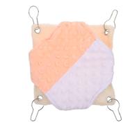 VERDANVERSE Small Pet Resting Hammock for Hamster and Guinea Pig, Four Seasons Comfortable Nest Bed with Double-layer Soft Fabric, White and Orange Arctic Velvet Hammock for Squirrel and Bird