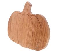 VERDANVERSE Small Pumpkin Shaped Oak Cutting Board for Food Prep and Serving Rustic Wooden Cheese Platter with Slip Resistant Surface Compact Autumn Kitchen Decor for Halloween and