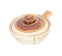 VERDANVERSE Small Single Handle Clay Cooking Pot White Casserole for Soup Noodles Braised Dishes Kitchen Essential Heat-resistant Stewing Vessel