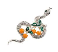 VERDANVERSE Snake Shape Brooch for Women Zodiac Snake Year Pin Stylish Lapel Pin with Rhinestone Embellishments Versatile Jewelry for Clothing Bags Symbol of Wisdom Fortune