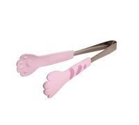 VERDANVERSE Stainless Steel Cat Paw Food Tongs with Silicone Grip Lightweight Integrated Moulding Design for Family Kitchens and Bbqs Salad Serving Utensil Random Color