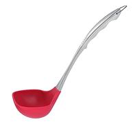 VERDANVERSE Stainless Steel Handle Silicone Soup Ladle Gadget Non Stick Cooking Tool with Hanging for Home and Restaurant Use