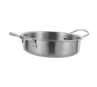 VERDANVERSE Stainless Steel Hot Pot Cooking Pan Korean Seafood Wok for Stir Fry Dry Pot Family Meals