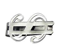 VERDANVERSE Stainless Steel Money Clip with Chrome Finish Double-Sided Banknote Holder Metal Wallet for Men and Women Front Pocket Cash Organizer Practical Credit Card Clip