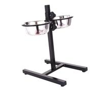 VERDANVERSE Stainless Steel Pet Feeder Bowl with Folding Stand Dual Design for Food and Water Odorless Raised Dog Bowls for Travel and Home Use Portable Pet Supply