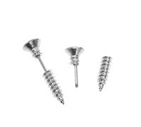 VERDANVERSE Stainless Steel Screw Thread Ear Studs, Screw Ear Stud Earrings for Men Women, Eye-Catching, 1 Pair, for Cosplay