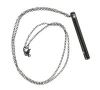 VERDANVERSE Stainless Steel Urn Pendant Mini Pet Ash Holder Lightweight Memorial Necklace for Bone Ashes Durable DIY Accessory Black