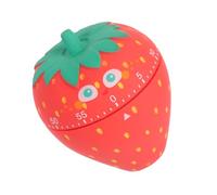VERDANVERSE Strawberry Shape Manual Timer Mechanical Kitchen Timer Lovely Abs Material No Batteries Required Kitchen Baking Cooking Reminder