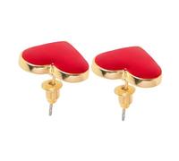 VERDANVERSE Stylish Red Heart Earrings for Women Lightweight Romantic Love Jewelry for Daily Wear Parties Dates Comfortable Fashion Accessory