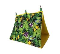 VERDANVERSE Summer Sunshade Bird Nest Xl Parrot Hanging Hammock with Tropical Rainforest Print Comfortable Pet Bed for Small Birds Like Canary Lark Yellowbird Indoor Rest and Sleep