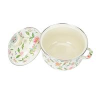VERDANVERSE Thickened Enamel Stockpot Household Soup Stew Pot with Double Handles Cooking Pot for Gas and Induction Stoves Easy to Clean and Portable