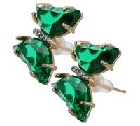 VERDANVERSE Tiny Butterfly Earrings Fairy Ears Crystal Dangle Earrings for Women Wedding Party Accessories