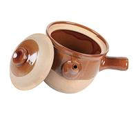VERDANVERSE Traditional Chinese Medicine Cooker Clay Casserole Pottery Skillet for Gas Stoves High Temperature Resistant Herbal Medicine Pot with Heat Insulated Handle Small Capacity for Home