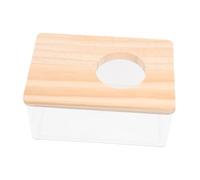 VERDANVERSE Transparent Hamster Sand Bath Box Lightweight Acrylic Pet Bathing Basin with Dual Use as Toilet for Hamsters Gerbils Mice Guinea Pigs Easy to Clean and Store