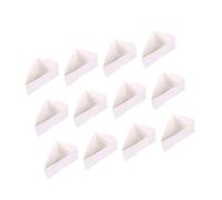 VERDANVERSE Triangle Cake Paper Wrappers 20pcs White Recyclable Pastry Boxes for Bakery Cake Slices Mousse Packaging