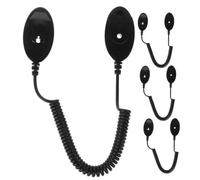 VERDANVERSE Universal Versatile Use Remote Control Retractable 4pcs Tether with Adhesive Hook, Plastic Anti-lost Cable with Extended Reach for Barcode Scanners and Remote Controls for Hotels