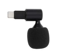 VERDANVERSE Usb-c Microphone Flexible Omnidirectional Sponge Cover Type-c Plug with Ic Chip for Voice Call and Games Black