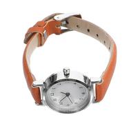 VERDANVERSE Vintage Ladies Watch Roman Number Creative Quartz Watch Silent Movement Sturdy Brown Wrist Decoration
