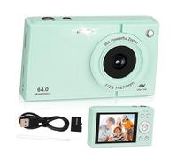 VERDANVERSE Vintage Photo Camera Retro Digital Camera with Zoom Card -shake for Teens Students Travel-friendly Green