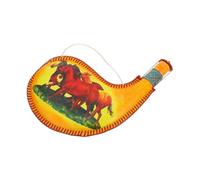 VERDANVERSE Vintage PU Leather Wine Bota Bag Decorative Water Jug with Gourd Design Compact Lightweight Wine Storage Holder for Outdoor Travel Dance Performance and Home Display