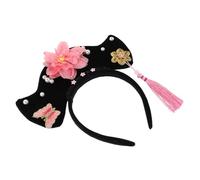 VERDANVERSE Vintage Qing Dynasty Hairband Floral Retro Hanfu Hair Accessories Comfortable Wide Headband for Photography Costume Parties and Traditional Chinese Styling