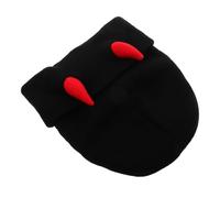 VERDANVERSE Warm Knitted Demon Horn Beanie Hat Cozy Acrylic Bucket Cap for Halloween Outdoor Activities Casual Wear Stylish Winter Accessory