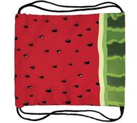 VERDANVERSE Watermelon Printed Drawstring Backpack Lightweight Storage Bag for Travel Gym Yoga Outdoor Use with Phone and Document Pouch