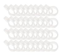 VERDANVERSE Windproof Clothes Hanger Hooks 60pcs White Pp Anti-Aging Buckle Locks Hangers in Place Suitable for Balcony and Outdoor