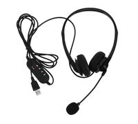 VERDANVERSE Wired Noise Cancelling Call Center Headset with Microphone Stereo Deep Bass Gaming Earphones for Online Courses Skype Conference Calls USB Wired Control Headphones for Work and