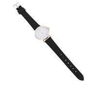 VERDANVERSE Women’s Quartz Wrist Watch Retro Style Black Pu Leather Adjustable Belt Casual Digital Timepiece for Ladies Everyday Wear