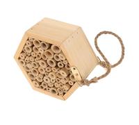 VERDANVERSE Wooden Bee House Creative Insect Habitat for Garden Decor Natural Beehive for Bees and Butterflies Educational Outdoor Bug House Hanging Design for Aesthetics