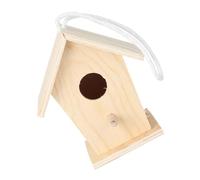 VERDANVERSE Wooden Birdhouse Kit for Boys and Girls Unfinished Decorative Bird House with Hanging Rope Simple Style Wooden Nesting Box for Imagination Creativity Development