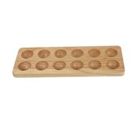 VERDANVERSE Wooden Egg Rack Simple Egg Holder Container with Double Row Design for Practical Kitchen Organization and Storage Sturdy Rubber Wood Packing Holder Stand