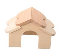VERDANVERSE Wooden Hamster Hideout House Small Animal Hideaway Cage Accessory Sturdy Wear-resistant Pet Hamster Supply for Cage or Habitat