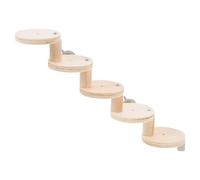 VERDANVERSE Wooden Ladder Interesting Hamster Bite-resistant without Burr Natural Wood Creative Shapes Gift for Little Birds and Hamsters