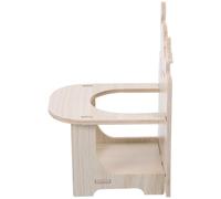 VERDANVERSE Wooden Lovely Hamster Chair with Tray for Hedgehog and Chinchillas, Easy to Carry Feeding Small Animal Furniture, Beige Mini House Decoration Accessory for Home