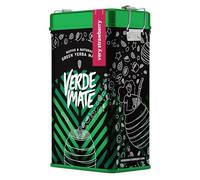 Verde Mate Green Very Strawberry 0.5 kg | Yerbera | Metal tin with dispenser | Yerba mate with strawberries | Fruity aroma | Full of natural caffeine | Yerba Mate tea from Brazil 500 g | Air dried