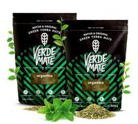 Verde Mate Organic Yerba Mate Tea 2x500g - Air-dried, Unsmoked, Without Stems or Powder, Pure Despalada from Brazil