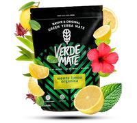 Verde Mate Organic Yerba Mate Tea Menta Limon 400g - Air-dried, Unsmoked, Without Stems or Powder, Refreshing Mint & Lemon Blend from Brazil