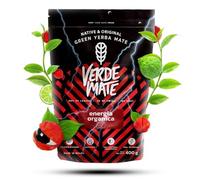 Verde Mate Organic Yerba Mate Tea with Guarana 400g - Air-dried, Unsmoked, Without Stems or Powder, Pure Energy from Brazil