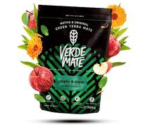 Verde Mate Yerba Mate Tea Apple & Mint 500g - Air-dried, Unsmoked, Without Stems or Powder, Refreshing Blend from Brazil