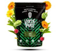 Verde Mate Yerba Mate Tea IPA 500g - Air-dried, Unsmoked, Without Stems or Powder, Hops, Mint & Lemongrass Blend from Brazil