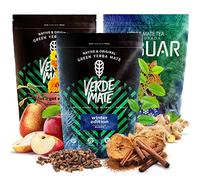 Verde Mate Yerba Mate Tea Winter Set 3x500g - Apple, Cinnamon & Prune Flavoured Blends, Warming Seasonal Selection from Brazil