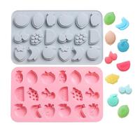 Verdental Fruit Shape Silicone Candy Molds, Non-stick Cake Decoration Mold for Hard Candy, Chocolate, Ice Cubes,Gummy, Caramel, Ganache (2 Pieces)