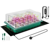 Verdenu Seed Starter Tray with Grow Lights and Heat Mat, XL, 1-Pack 24-Cell Germination Seed Trays with Heightened Lid, Mini Greenhouse Germinator Propagator for Indoor Plants