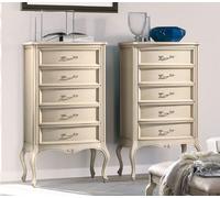 Verdi Italian Chest - 5 Drawer - Midi - Ivory - French Style