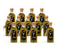 Verdial Lácara Organic Extra Virgin Olive Oil from Extremadura, Pack of 12 x 0.5L, Premium EVOO Extracted by Mechanical Means