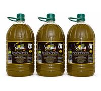 Verdial Lácara Organic Extra Virgin Olive Oil from Extremadura, Pack of 3 x 5L, Premium EVOO Extracted by Mechanical Means